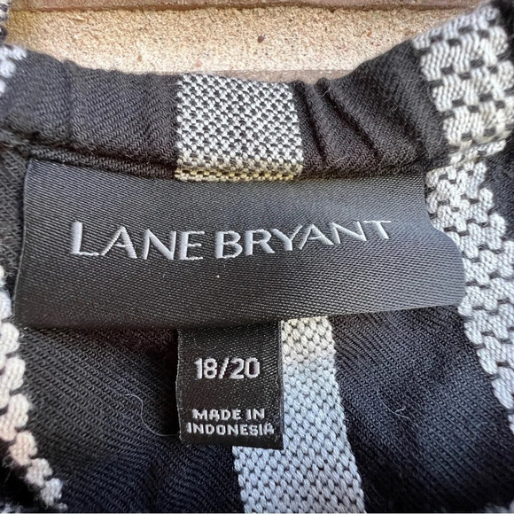 Lane Bryant Black White Stripes Off-The-Shoulders Blouse 18/20 - Picture 6 of 6